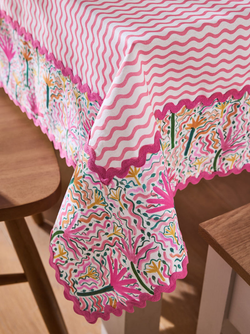 Lucy Tiffney pink yellow table cloth - British product