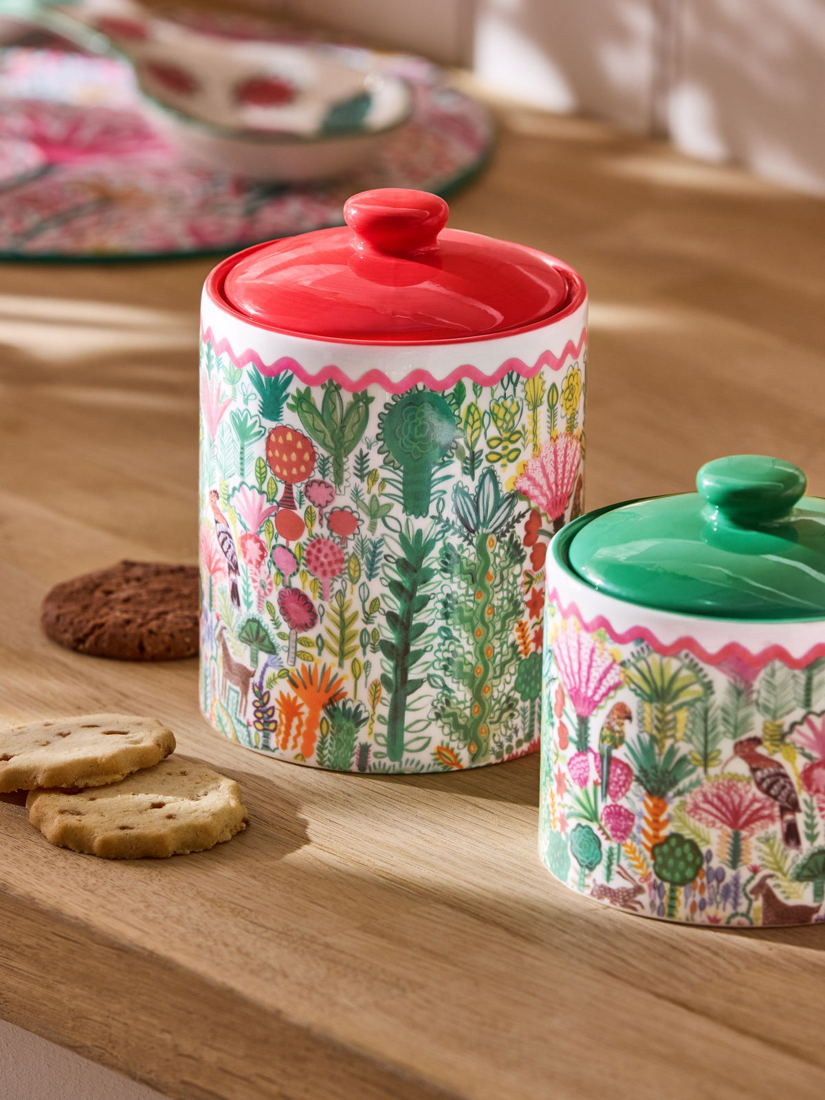 Lucy Tiffney pink storage jar, UK version