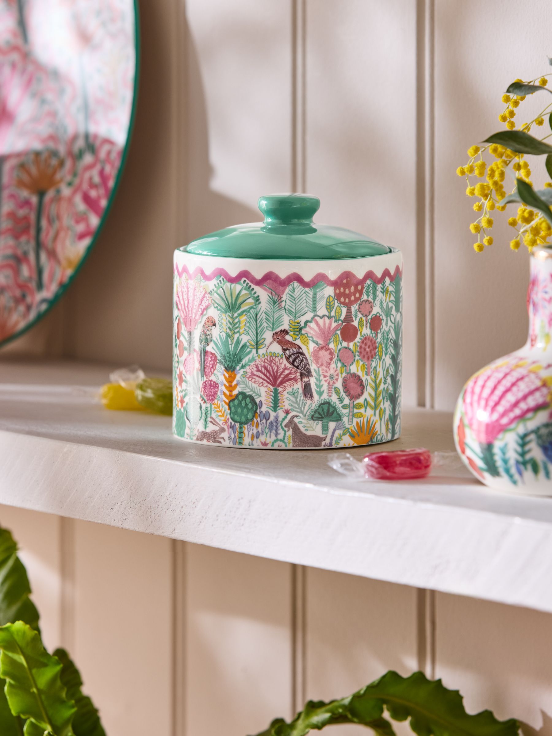 Lucy Tiffney Pink Small Storage Jar