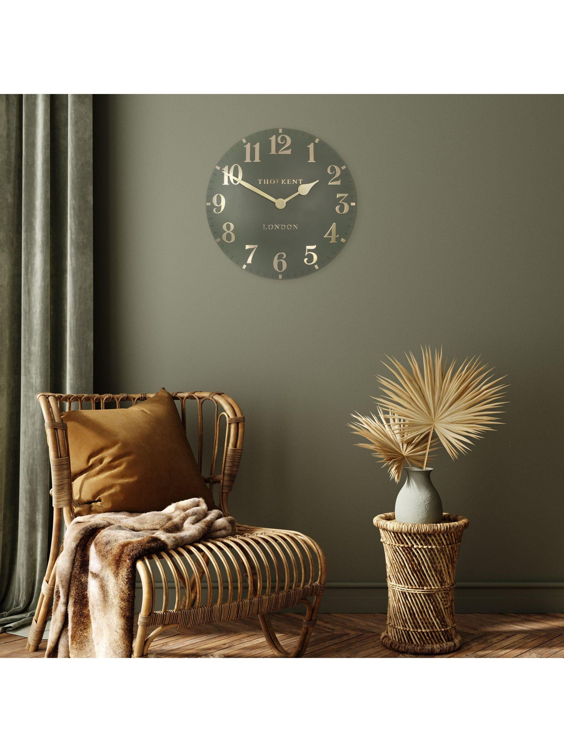 Thomas Kent Clocks Green 20" Arabic Wall Clock