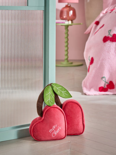Butoir de porte en forme de cœurs de cerises rouges pour la Saint-Valentin