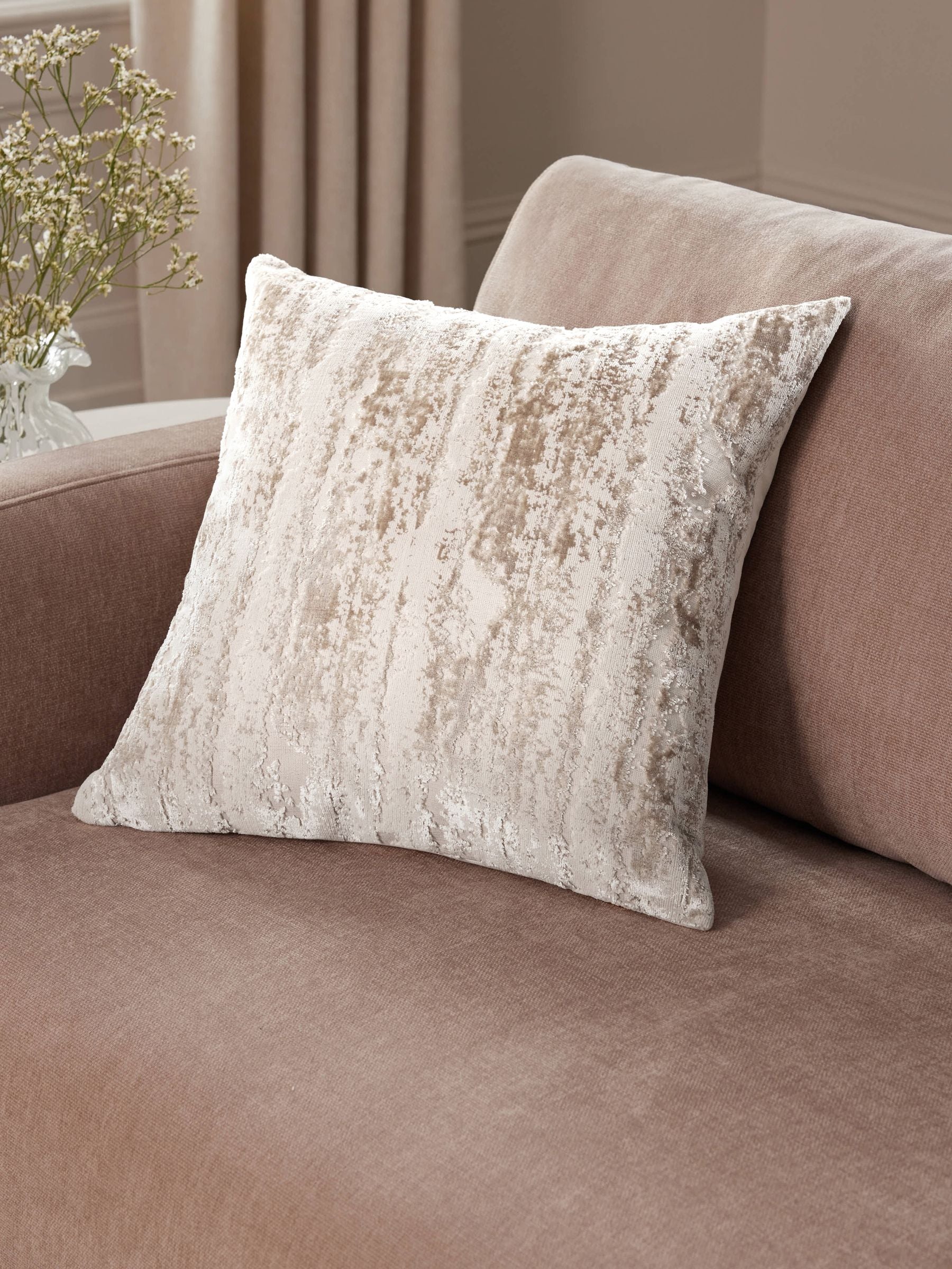 Charcoal Grey Collection Luxe Fem Chic Velvet Abstract Cushion 59 x 59cm