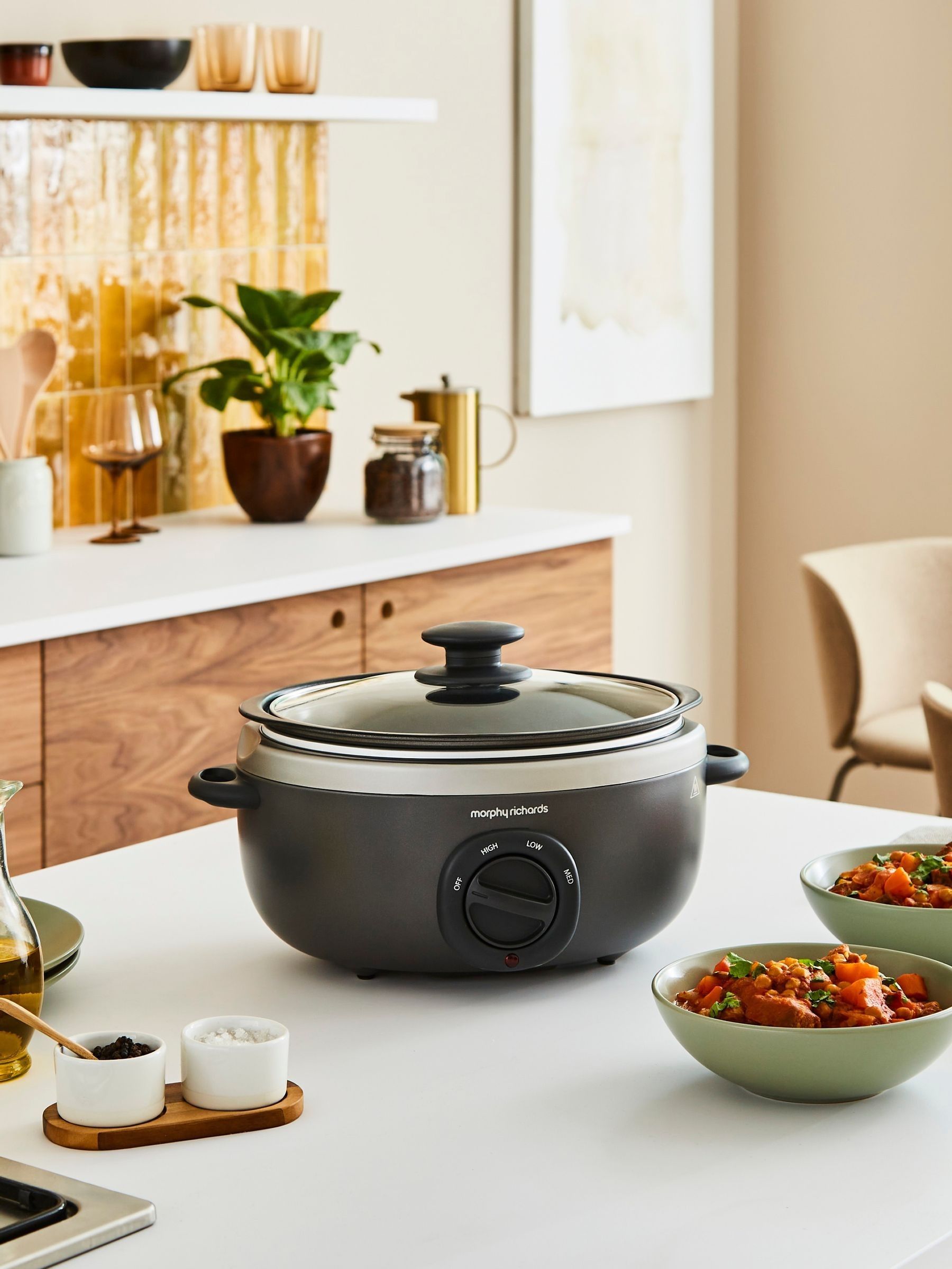 Morphy Richards Silver Sear And Stew 3.5L Slow Cooker