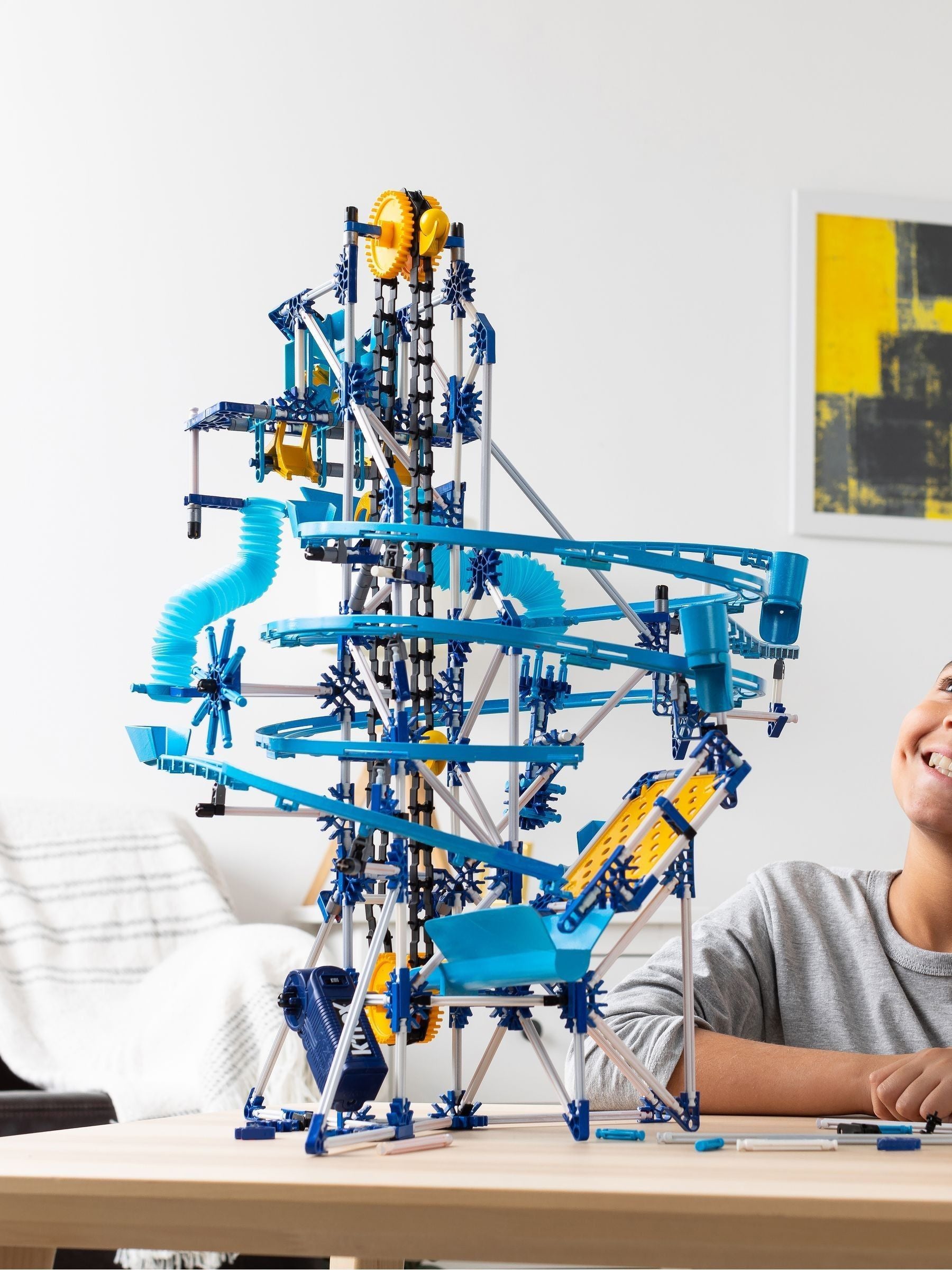 K'NEX marble run building set with motor 500 pieces - British product