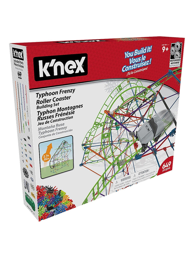 K'NEX Typhoon Frenzy roller coaster building set 640 parts, UK version