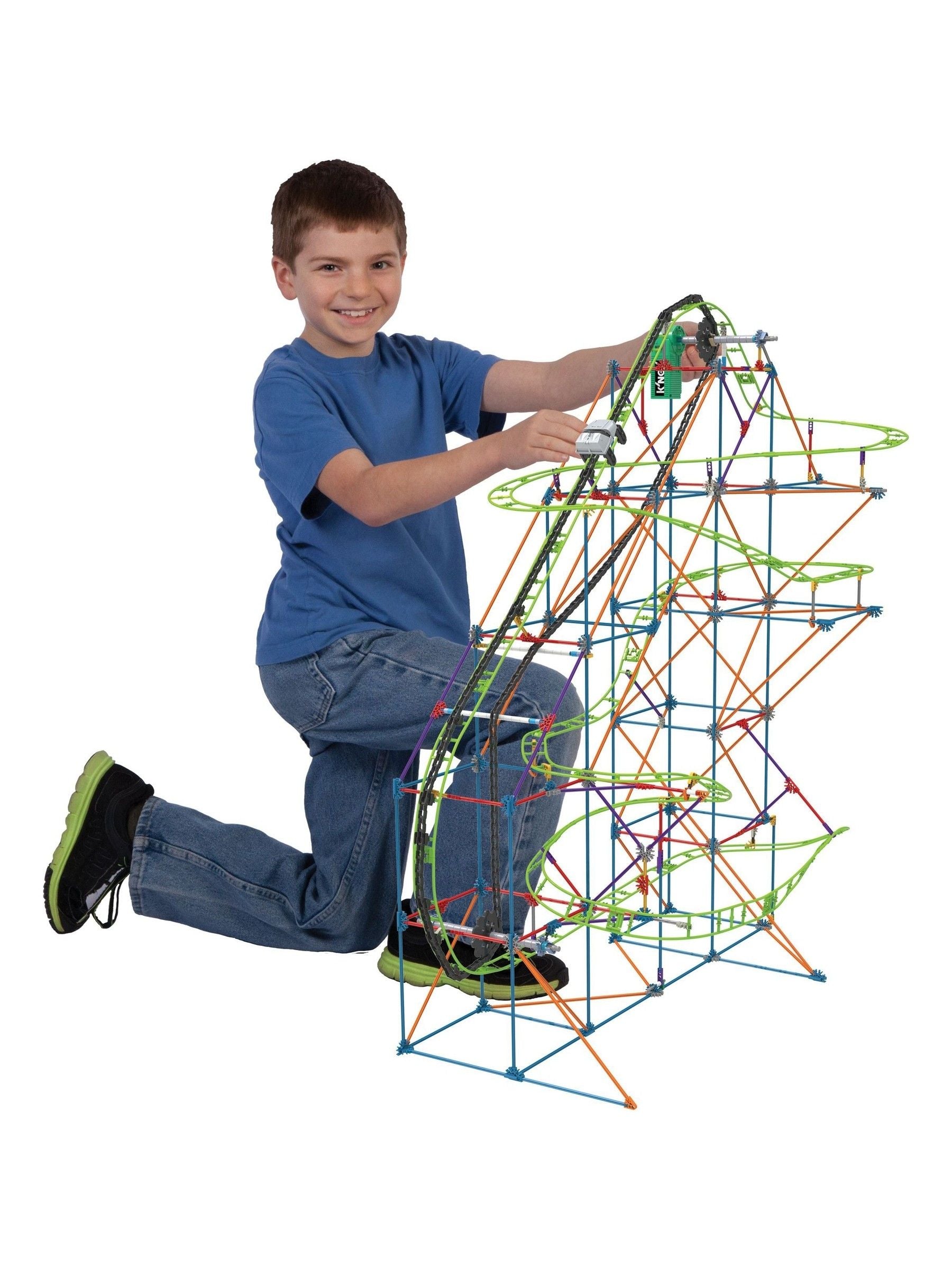 K'NEX Typhoon Frenzy roller coaster building set 640 parts, UK version