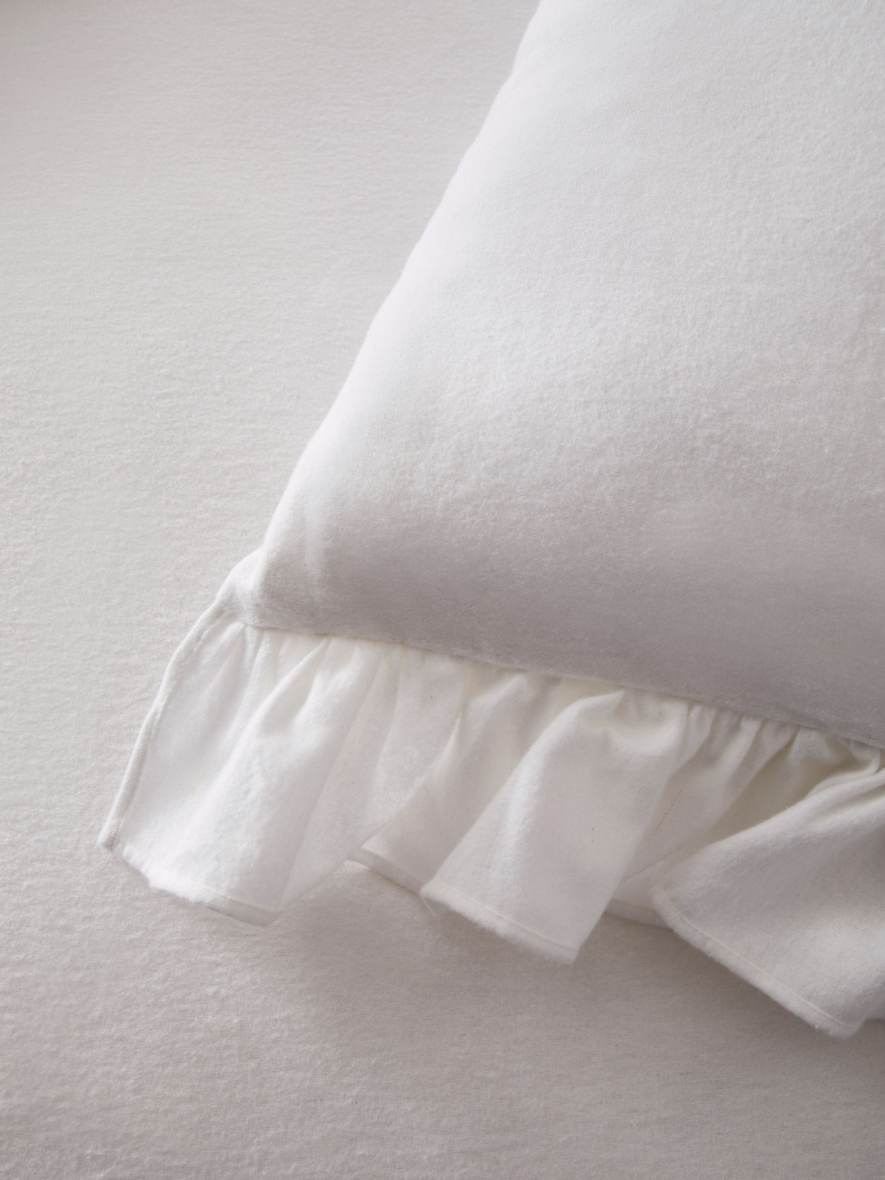 White supersoft brushed cotton duvet cover and pillowcase set (British brand)