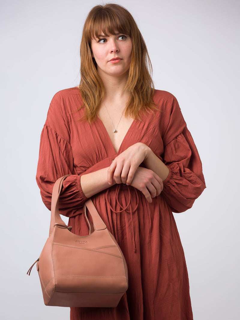 Conkca Subtle Pink Juliet leather handbag, UK version