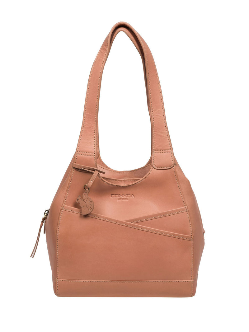 Conkca Subtle Pink Juliet leather handbag, UK version