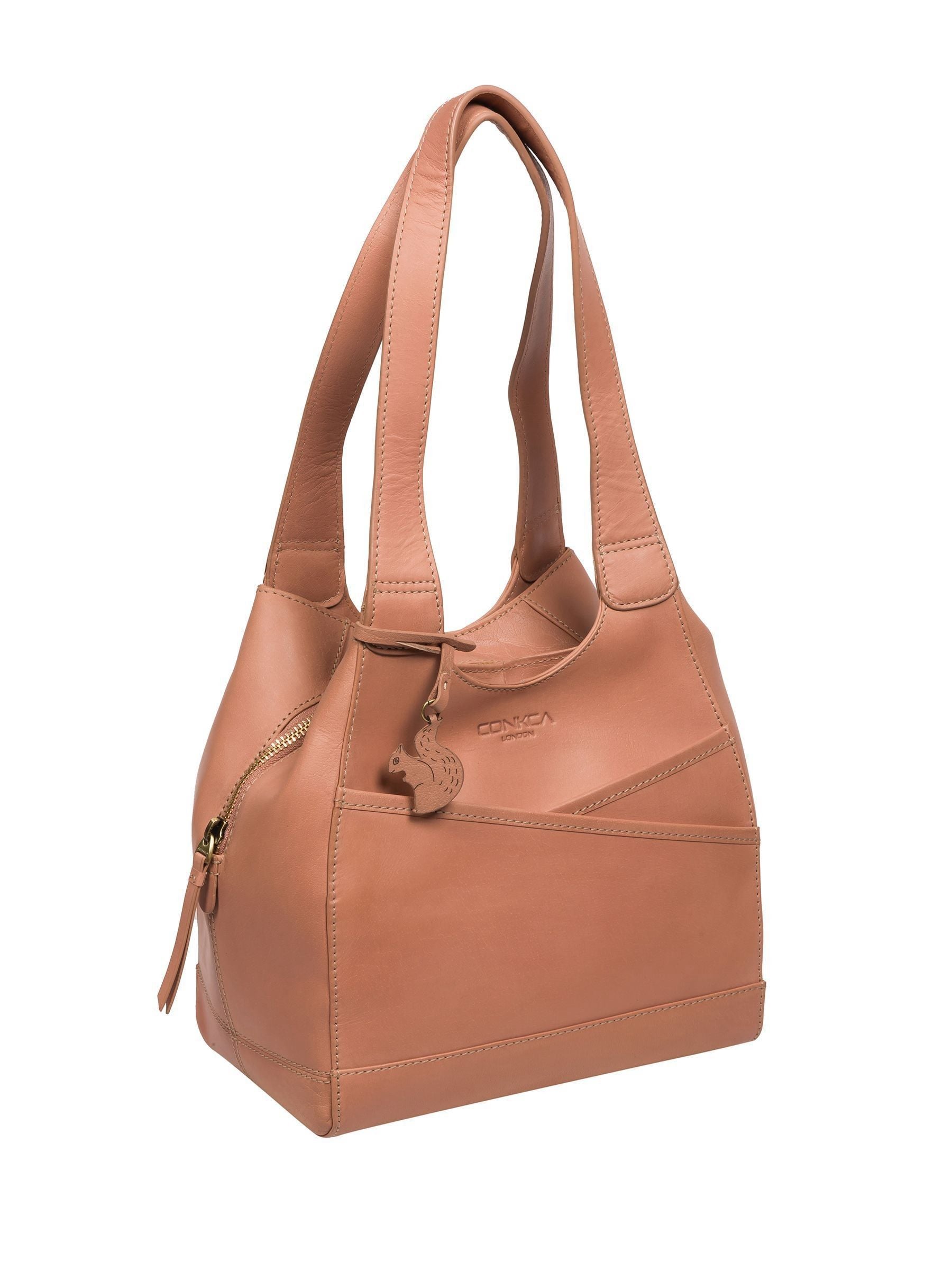 Conkca Subtle Pink Juliet leather handbag, UK version