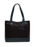 Conkca Little Patience blue leather tote bag - British product