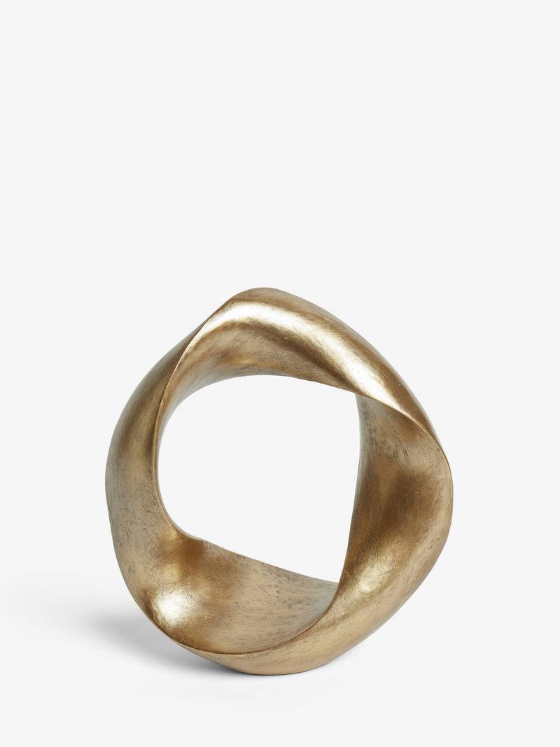 Gold Metal Twist Loop Ornament 28cm height, UK version