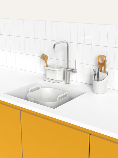ReBorn Stein Spülbecken-Organizer mit Besteckabtropf-Set für den Abwasch