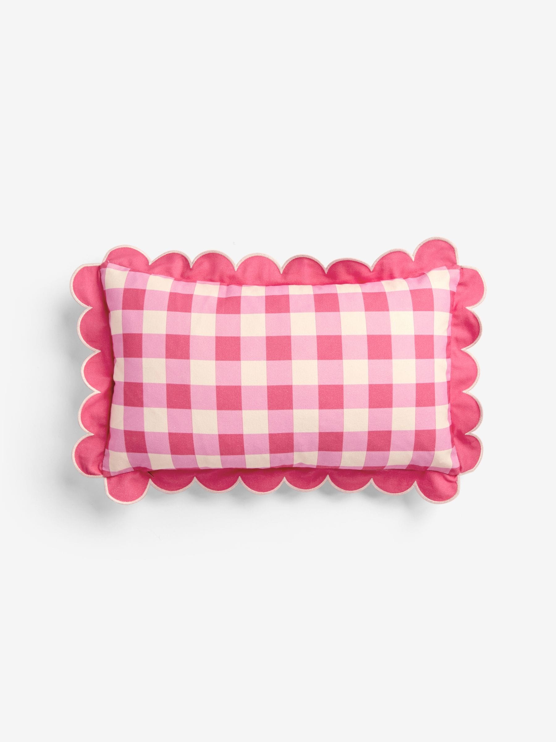 Lucy Tiffney pink floral tufted cushion 30x50cm, UK version