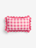 Lucy Tiffney pink floral tufted cushion 30x50cm, UK version