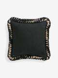 Rockett St George black floral pleated frill cushion, UK version