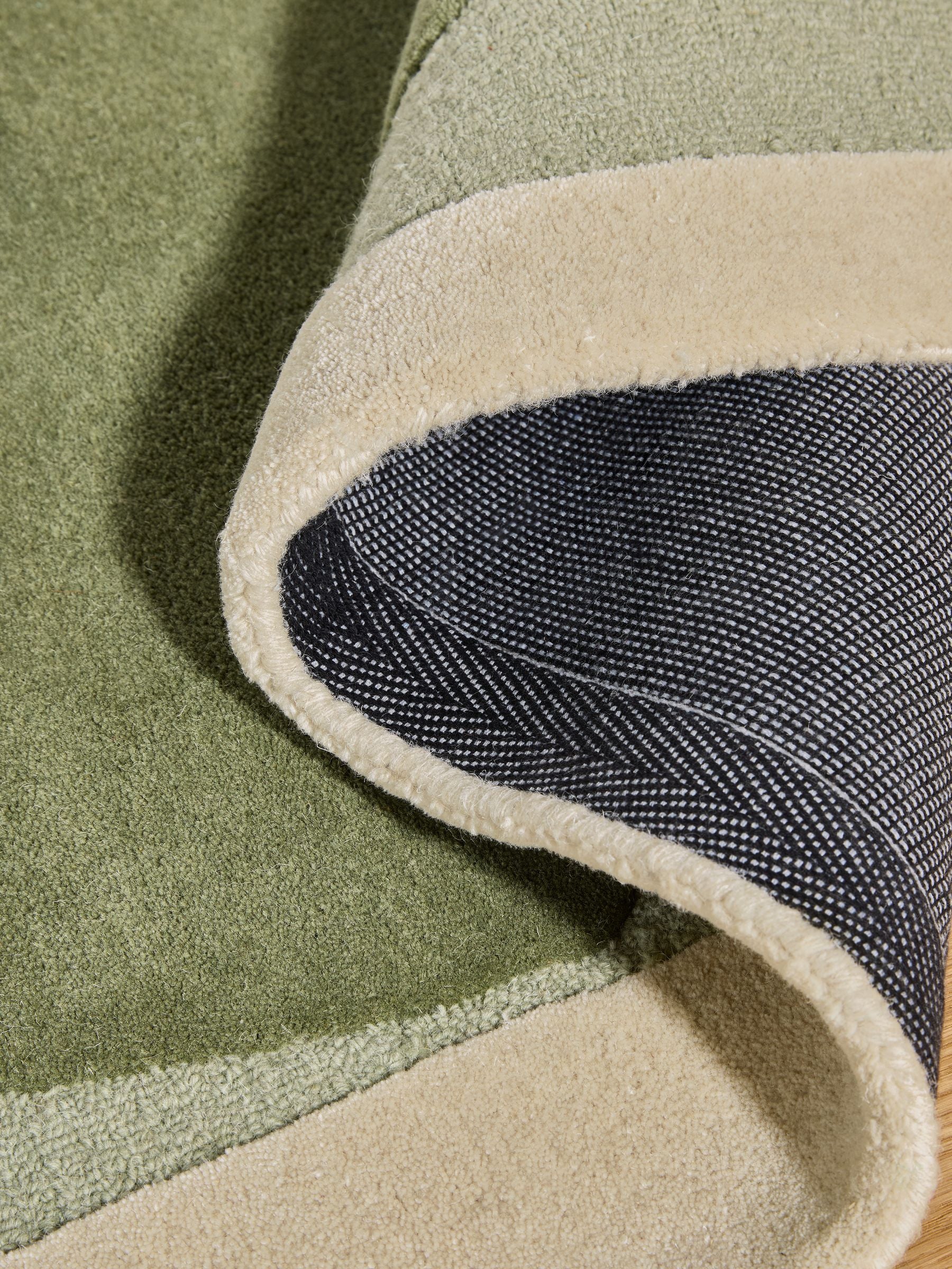 MADE.COM green Kinney wool tufted rug, British brand