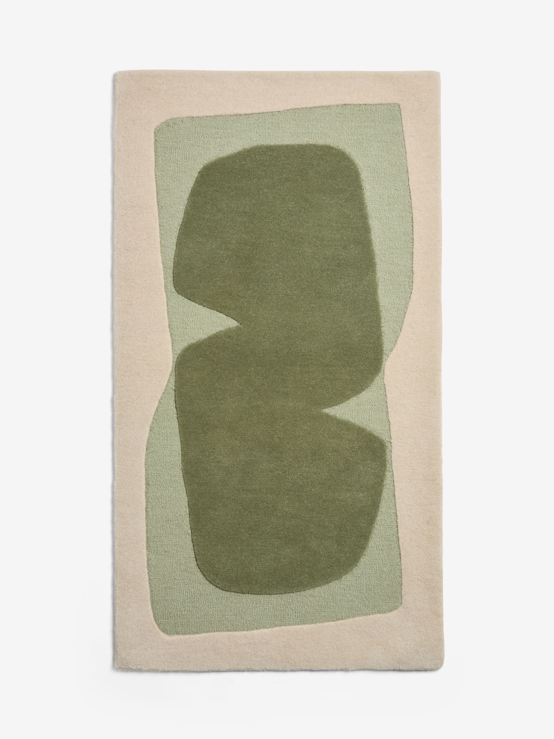 MADE.COM green Kinney wool tufted rug, British brand
