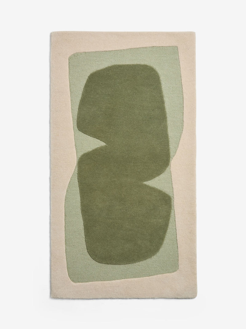MADE.COM green Kinney wool tufted rug, British brand
