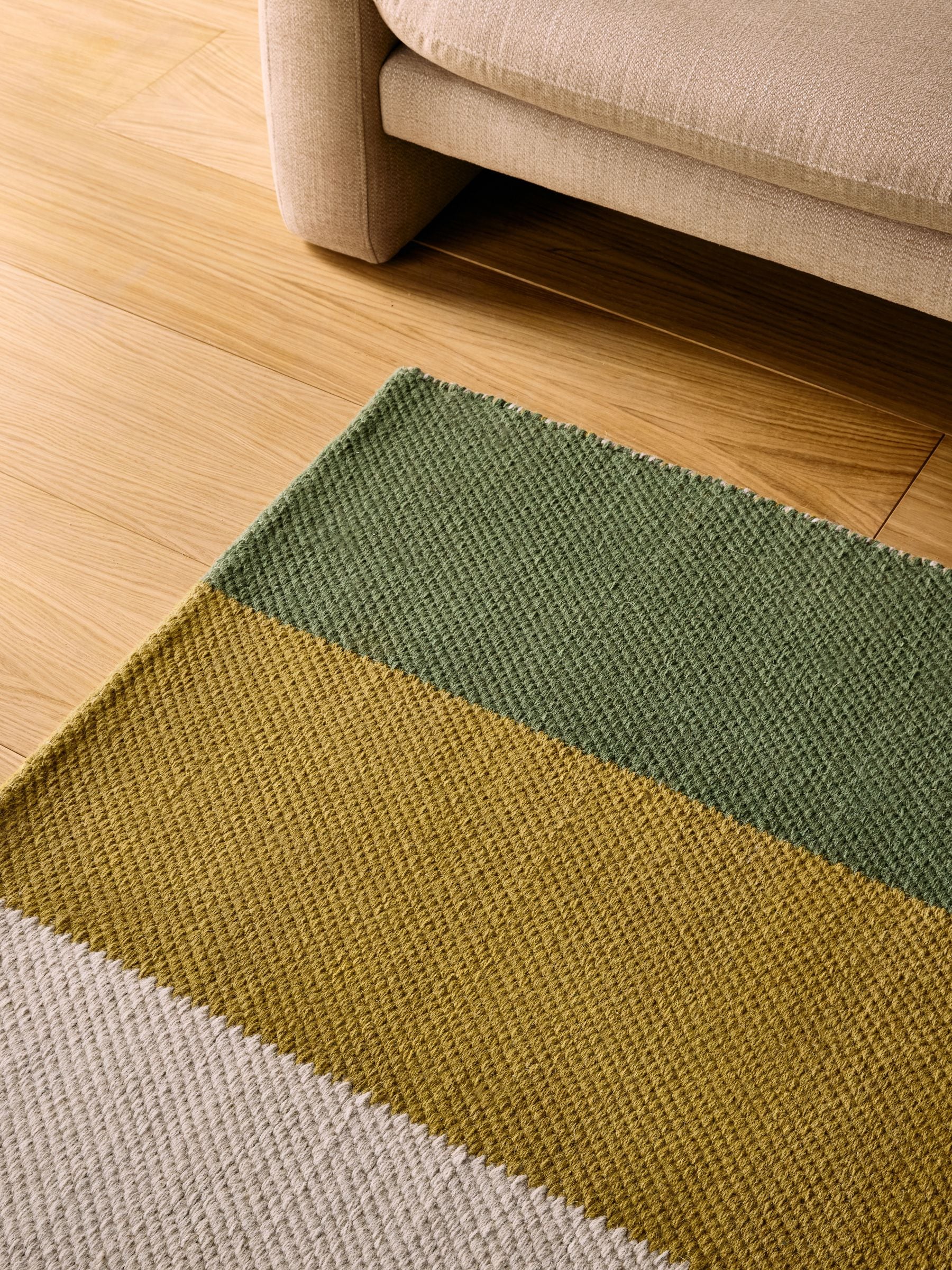 MADE.COM Thelma flatweave wool rug, imported from the UK