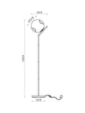 Searchlight Black Terra floor lamp 150cm - British product