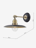 Dar Lighting Hannover wall bracket in black and brass - British product