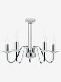 Dar Lighting Pique 5 light chrome ceiling fitting, imported from the UK