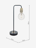 Dar Lighting Kiefer black table lamp 45cm (British brand)
