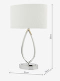 Dar Lighting Wyatt touch table lamp chrome - British product