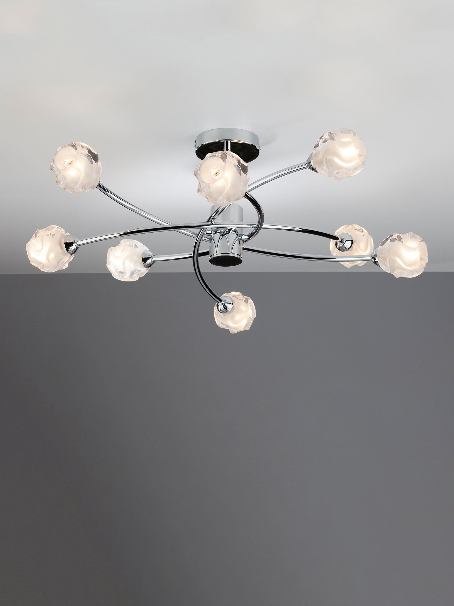 Dar Lighting Seattle semi flush ceiling light 8 light 60cm - British product