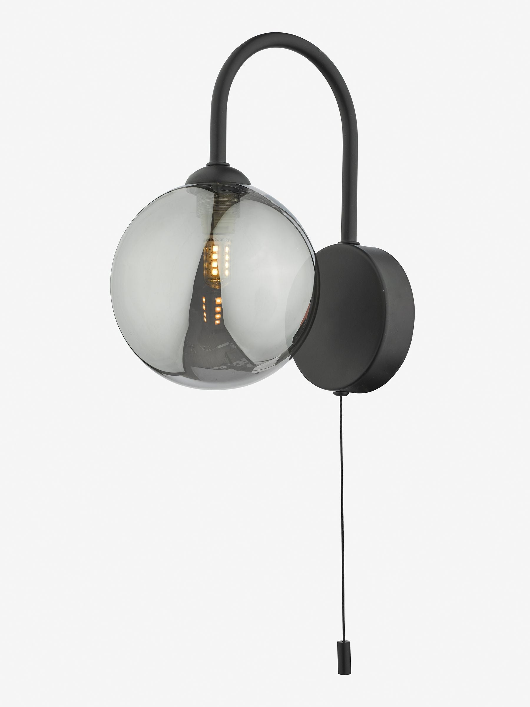 Dar Lighting Eissa wall light black, UK version