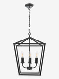 Dar Lighting Fionn 4 light pendant ceiling light matt black - British product