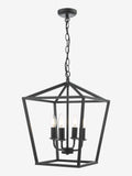 Dar Lighting Fionn 4 light pendant ceiling light matt black - British product