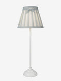 Dar Lighting Grace table lamp with white base and grey shade (British brand)