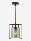 Dar Lighting Black Tatum pendant ceiling light, UK version