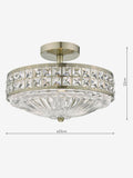 Dar Lighting Olona crystal ceiling light, imported from the UK