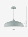 Dar Lighting grey pendant ceiling light 45cm (British brand)