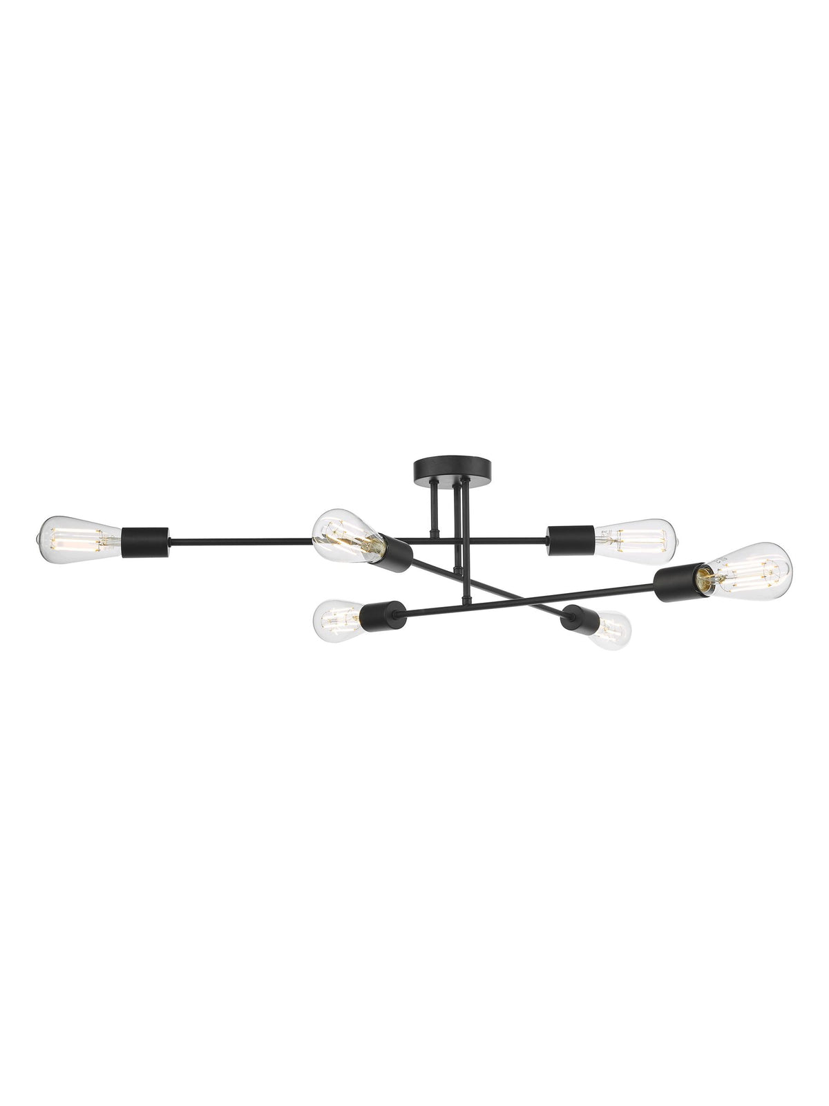 Dar Lighting Neve 6-light flush ceiling light antique brass - British product
