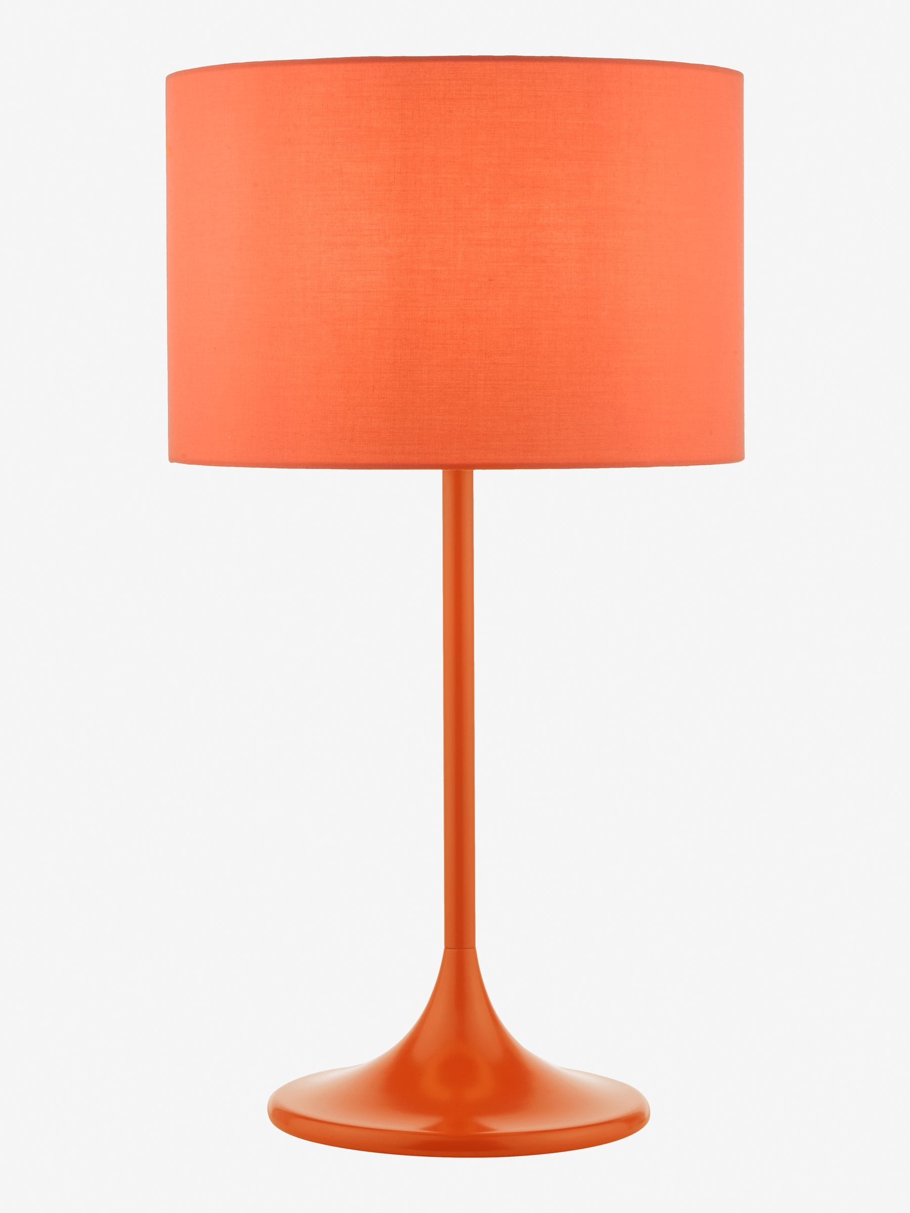 Dar Lighting orange Toledo table lamp with cotton shade - British product