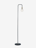 Dar Lighting Kiefer floor lamp in black with antique brass (British brand)