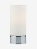 Dar Lighting Jot touch table lamp with opal glass shade, imported from the UK