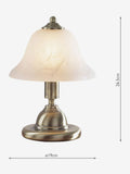 Dar Lighting brass Gloucester touch table lamp, imported from the UK