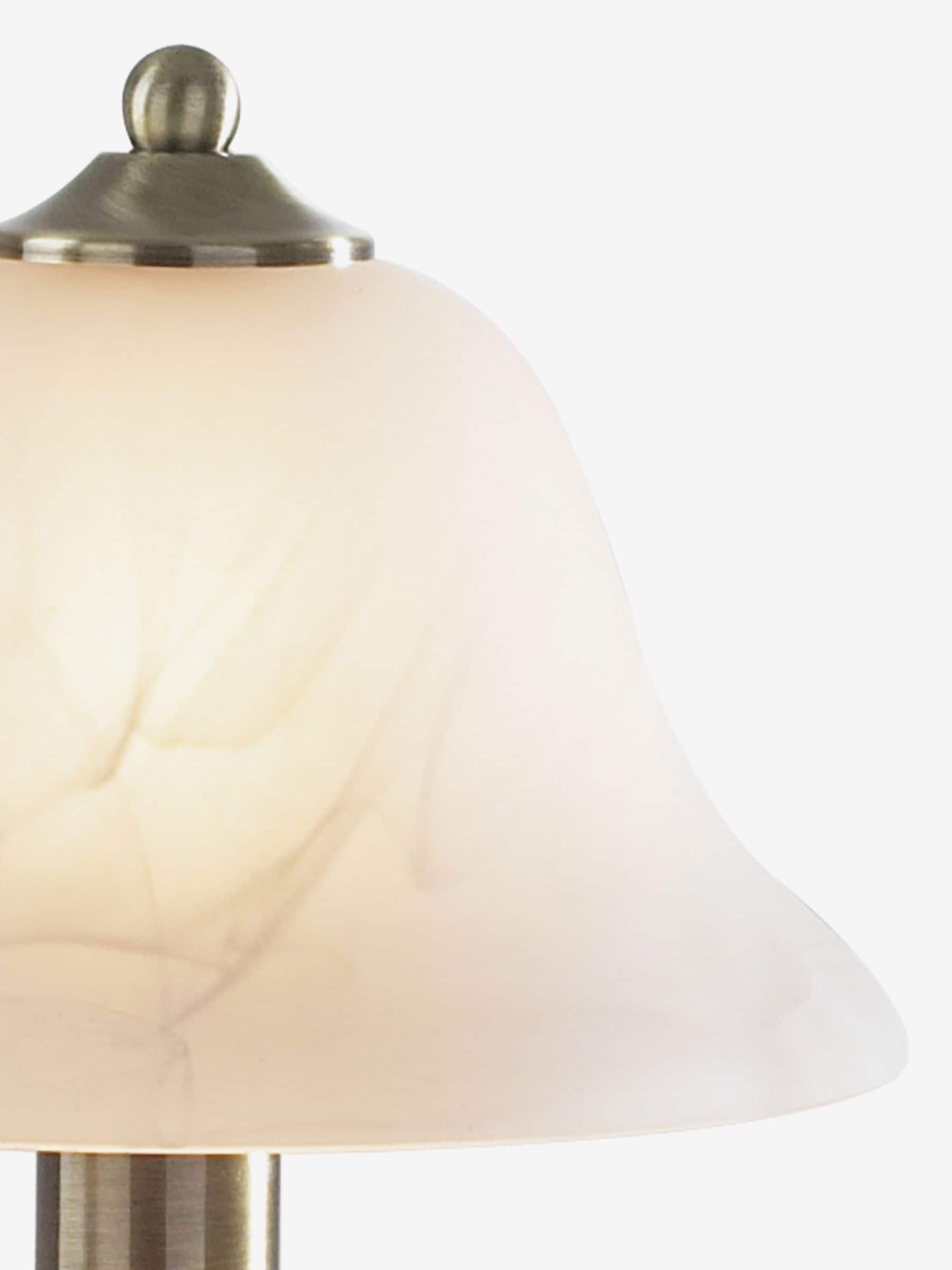 Dar Lighting brass Gloucester touch table lamp, imported from the UK