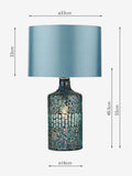 Dar Lighting Blue Guru mirror mosaic table lamp (British brand)