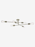 Dar Lighting Neve 6-light flush ceiling light antique brass - British product