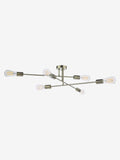 Dar Lighting Neve 6-light flush ceiling light antique brass - British product