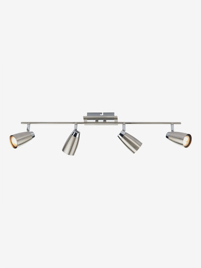 Next Dar Lighting Chrome Loft 4 Light Bar Spotlight Ceiling Light- Buy online at McGrocer