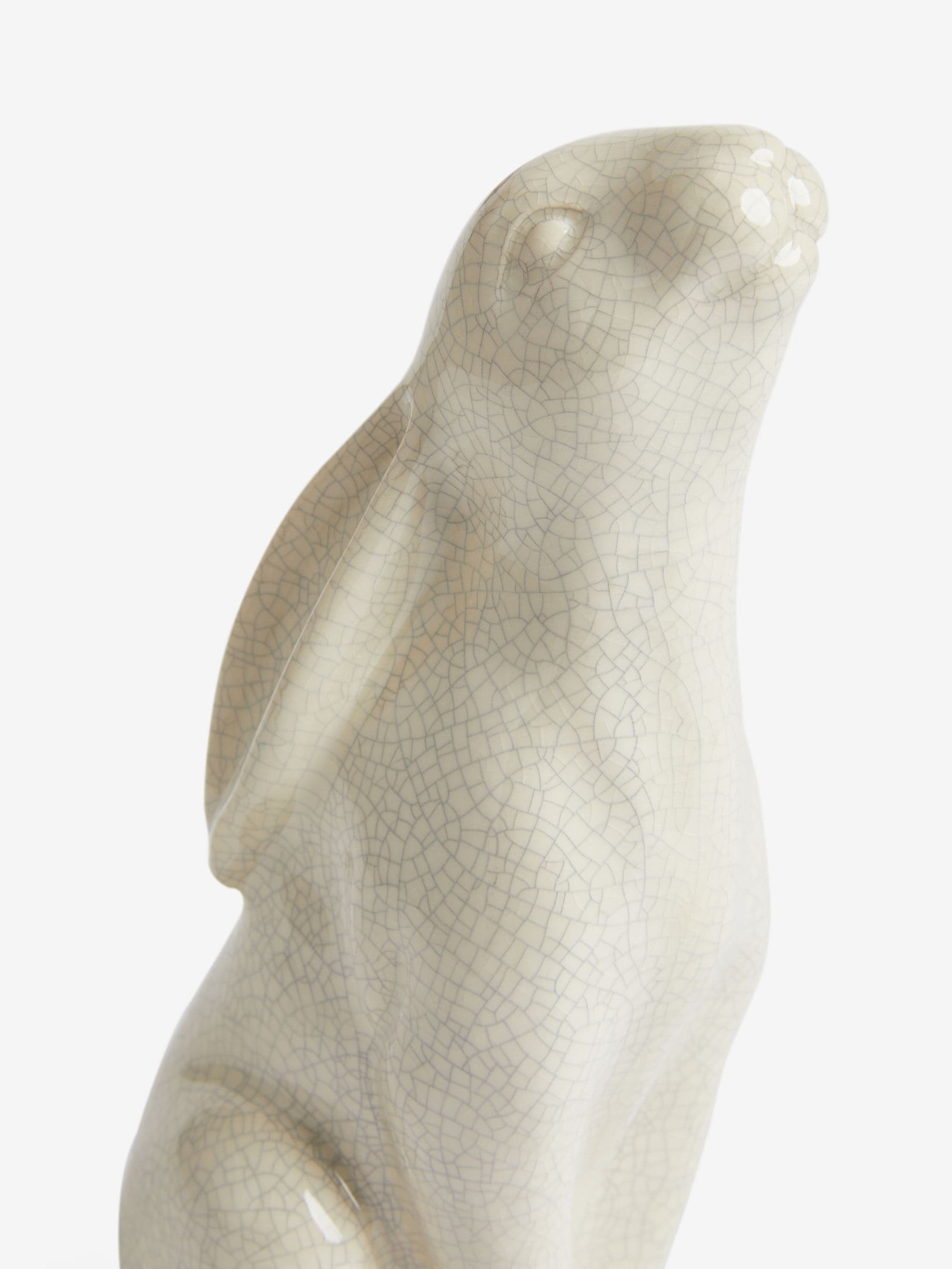 White ceramic hare ornament 25cm, imported from the UK