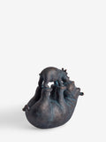 Bronze Hattie and Henry Hippo kissing ornament, 24cm tall - British product