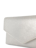 KG Kurt Geiger silver envelope clutch bag imported from the UK